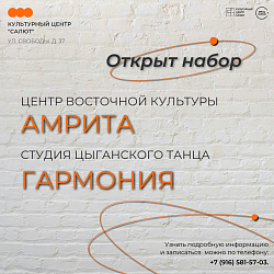 Центр восточной культуры АМРИТА и Студия цыганского танца ГАРМОНИЯ открывают двери для всех, кто желает научиться индийским, восточным и цыганским танцам!
